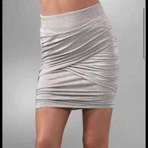 Ella Moss Monaco body con Jersey ruched drape skirt Heather grey Y2K